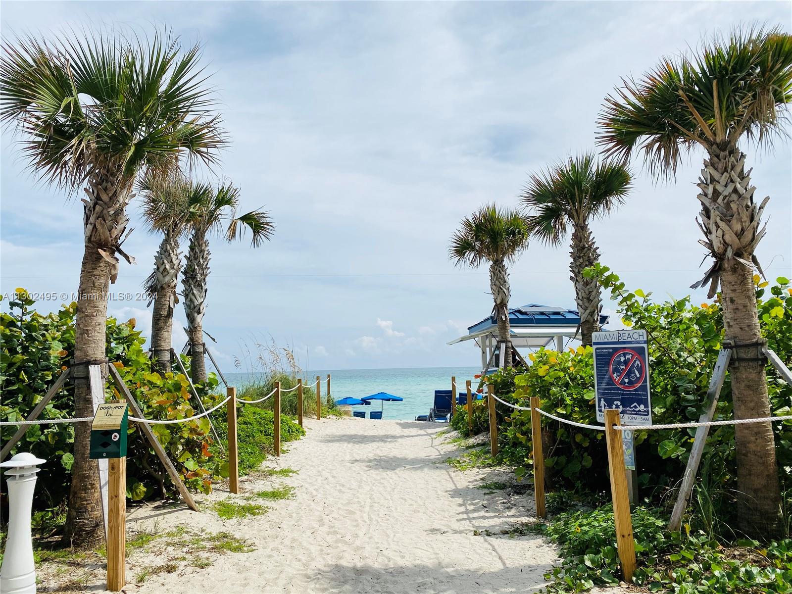 6365 Collins Avenue, Unit 3803 Miami Beach, FL 33141 - Photo 55 of 57 Beach Entrance