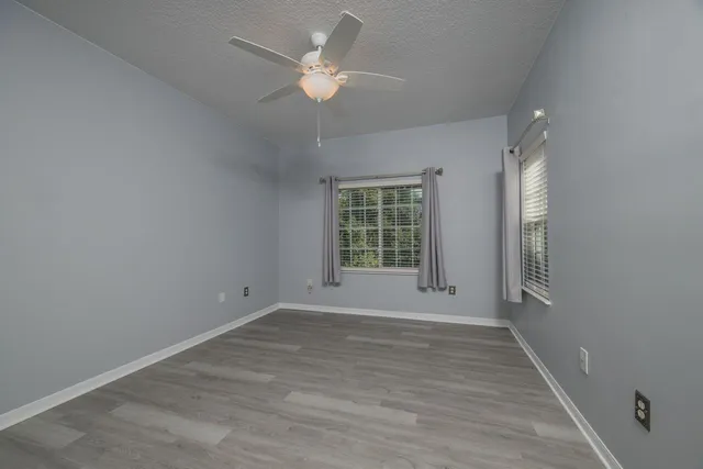 a view of a room with empty racks