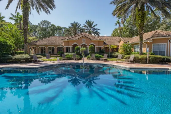 a view of outdoor space with trampoline