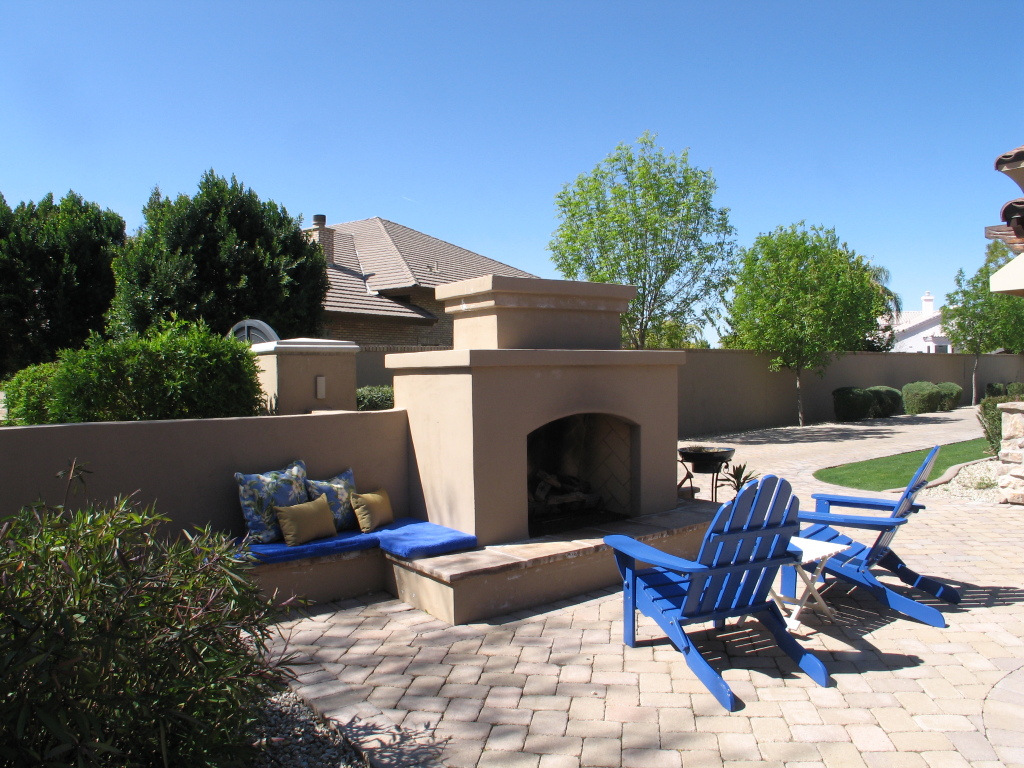 Courtyard Fireplace