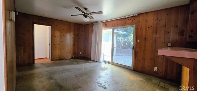 a view of a hallway with closet area
