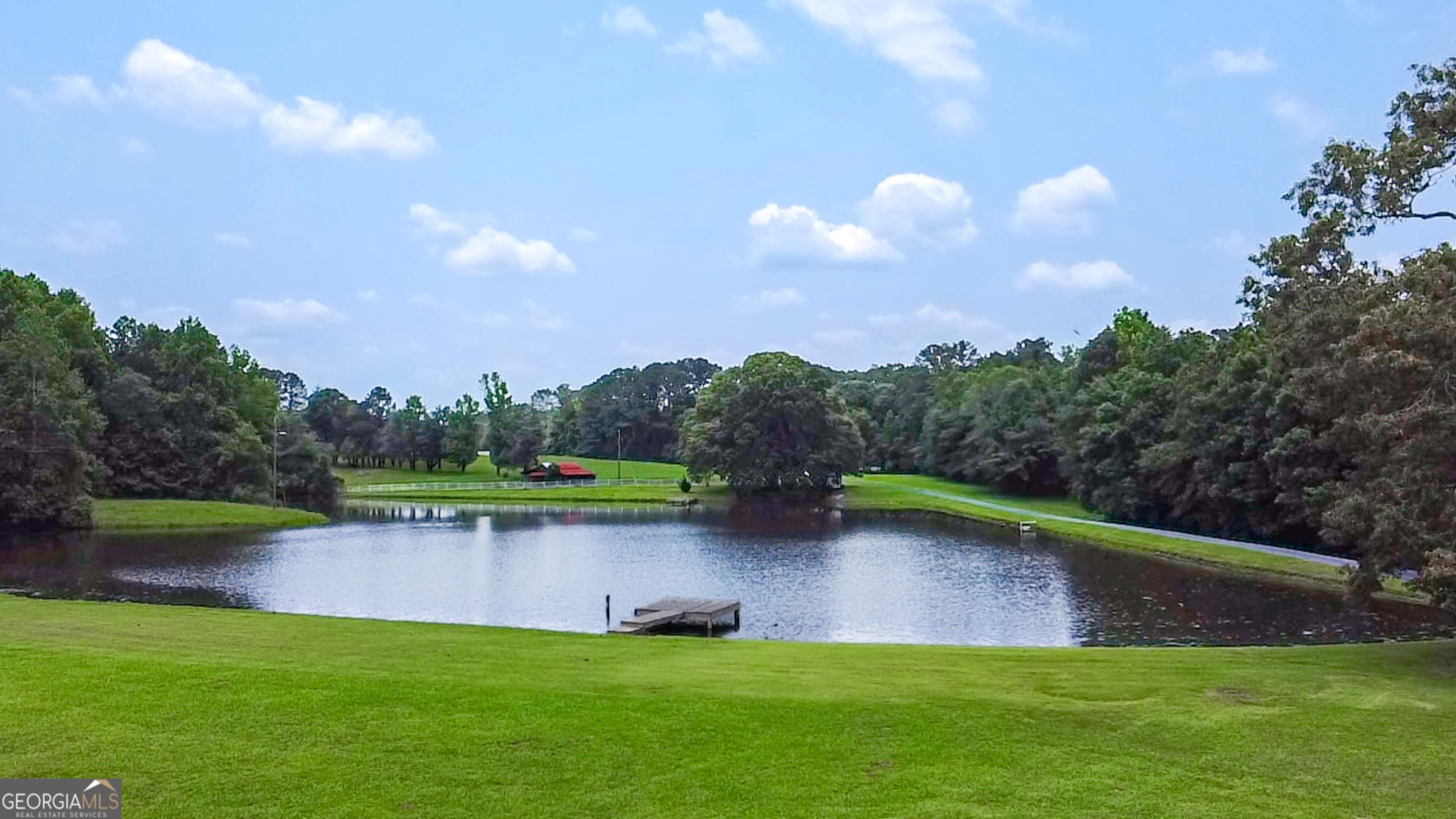 3890 Newnan Road Williamson, GA 30292 - Photo 6 of 57 a view of a lake with houses in the background