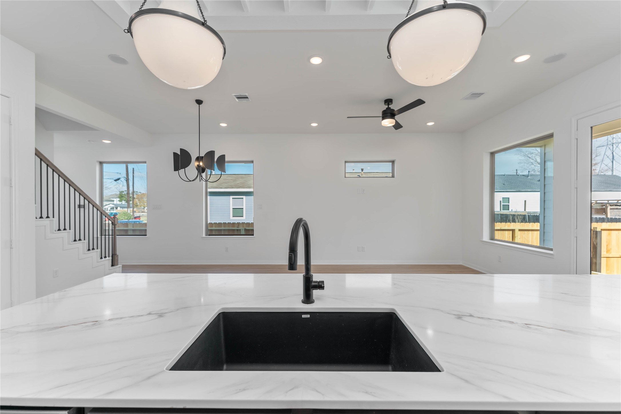 3508 Delhi Street Houston, TX 77022 - Photo 10 of 38 a kitchen with a sink a counter space and a window