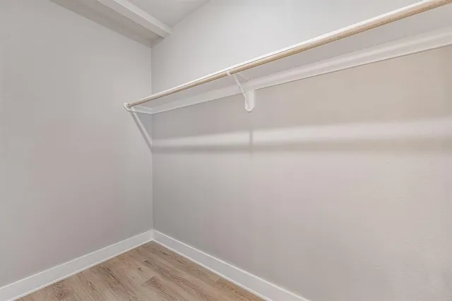 a view of small space with racks on the wall