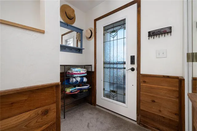 a view of an entryway with staircase