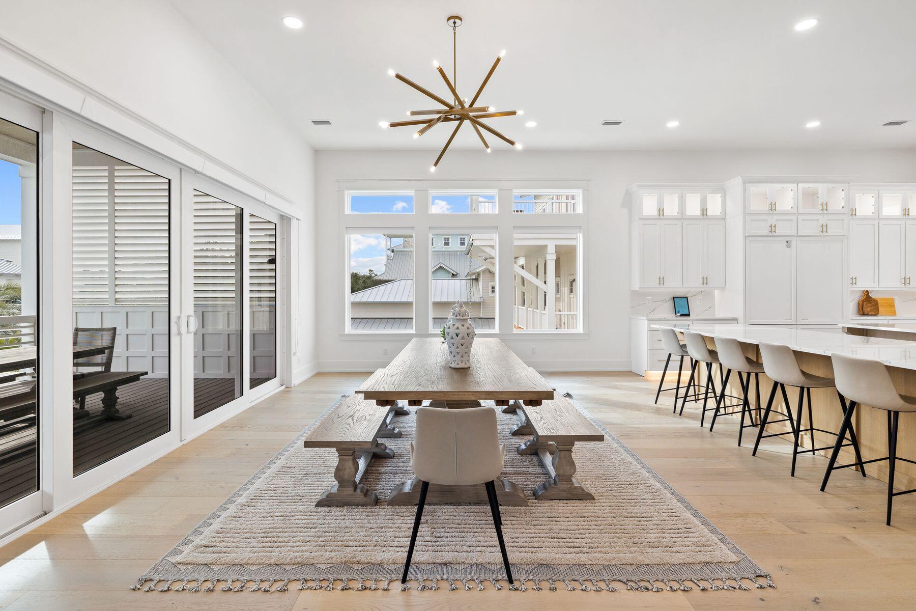 311 Walton Rose Ln Inlet Beach Inlet Beach, FL 32461 - Photo 20 of 93 a dining room with wooden floor and a rug
