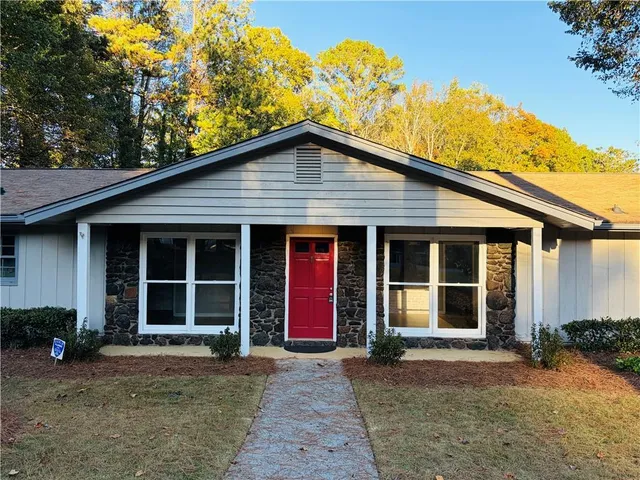 a front view of a house
