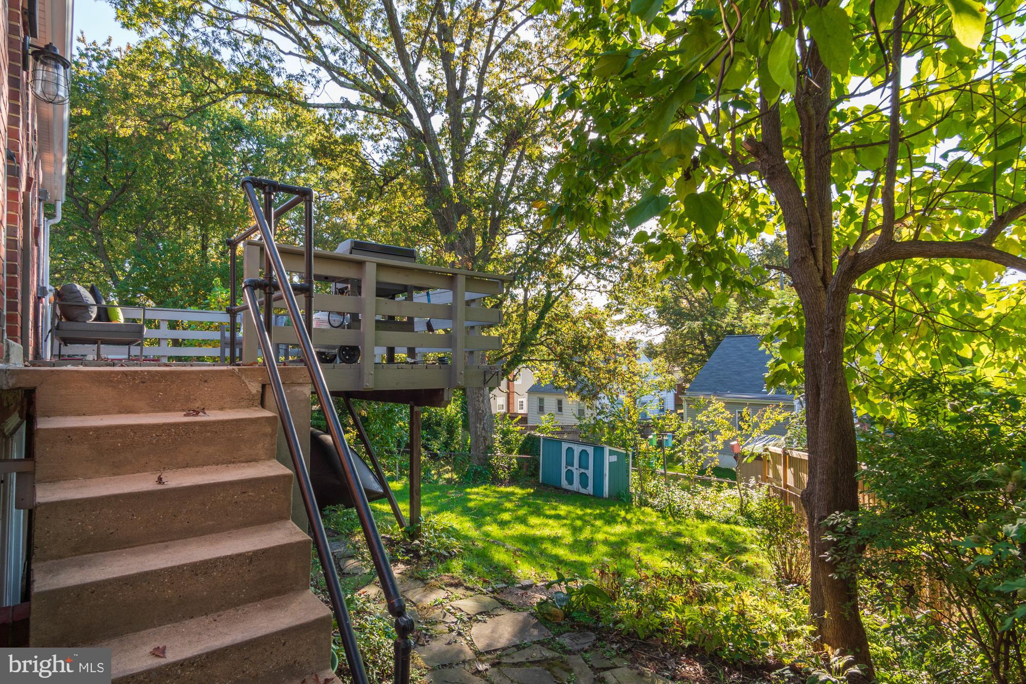 10418 Hemley Lane Silver Spring, MD 20902 - Photo 22 of 32 Deck descends to large rear yard