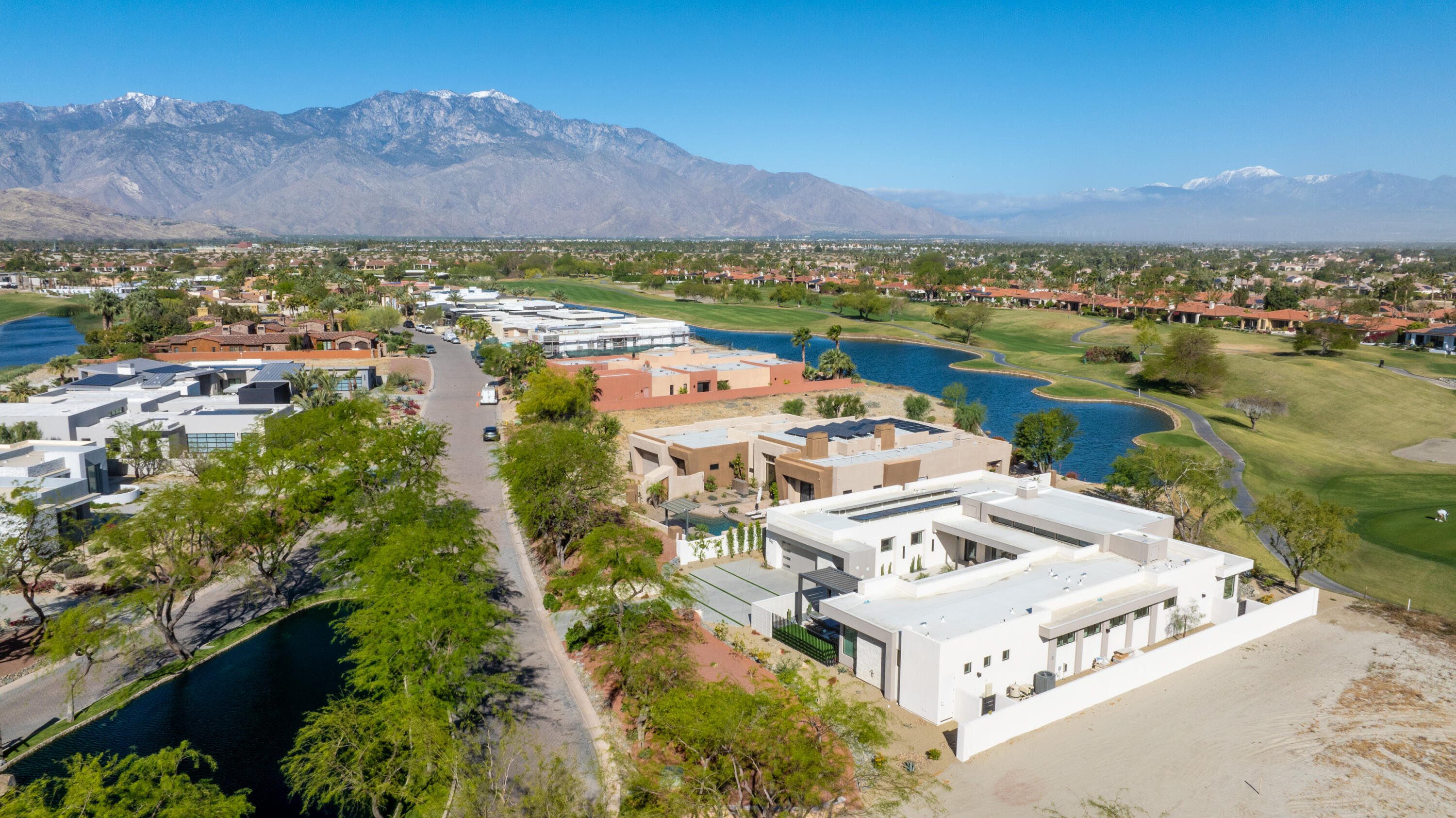 96 Royal St Georges Way Rancho Mirage, CA 92270 - Photo 34 of 34 an aerial view of a house with a lake view