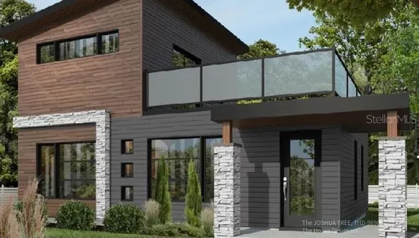 front view of a house with a porch