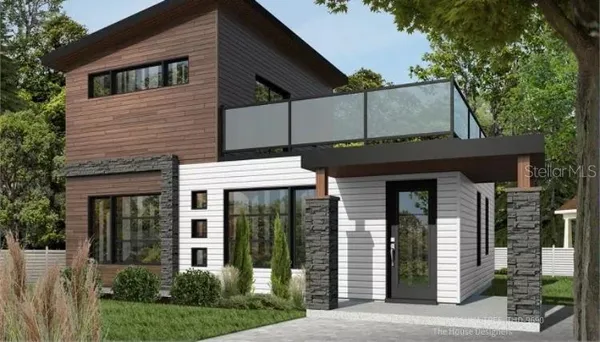 a house view with a outdoor space