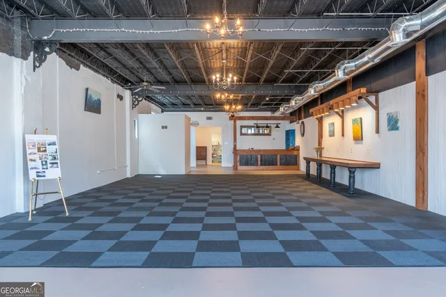 an aerial view of a city