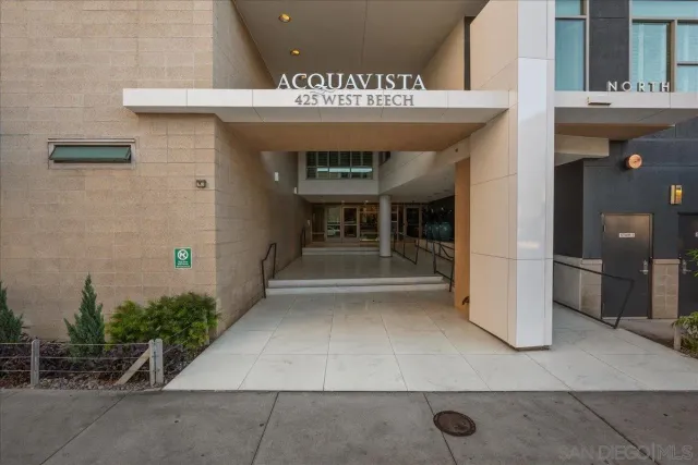 a view of a entryway door of the building