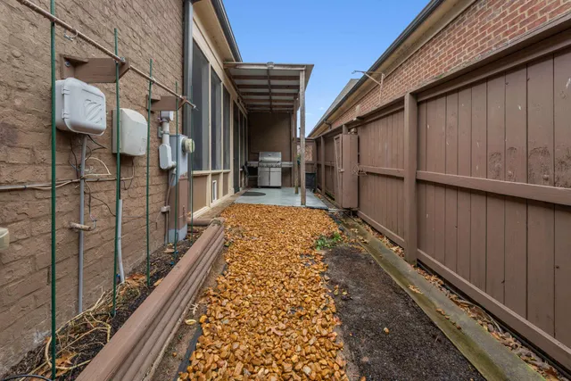 a backyard of a house