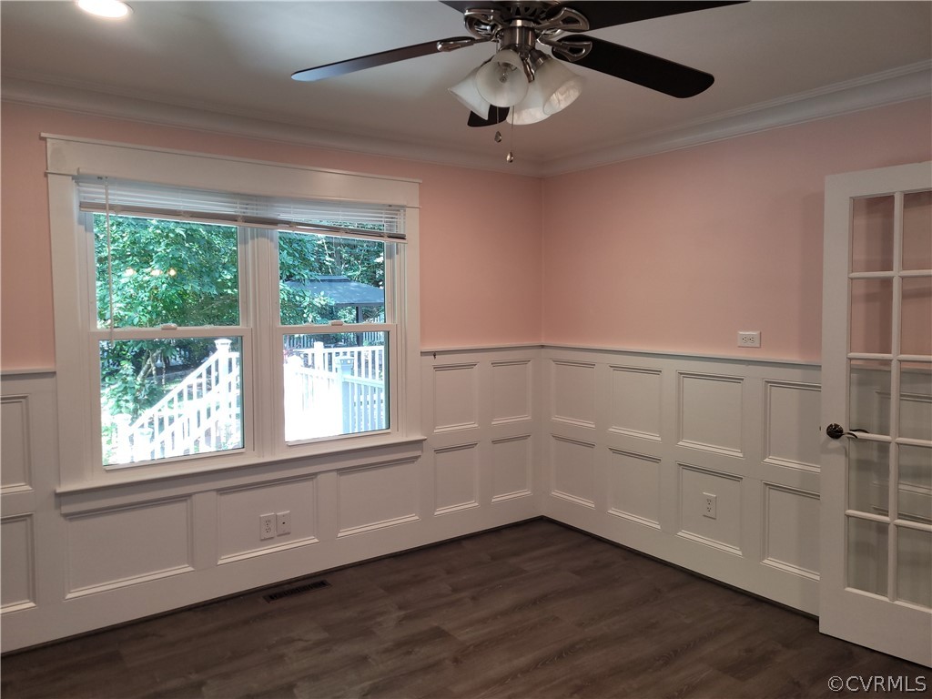 13803 Sunrise Bluff Road Midlothian, VA 23112 - Photo 18 of 42 a view of an empty room with wooden floor and a window