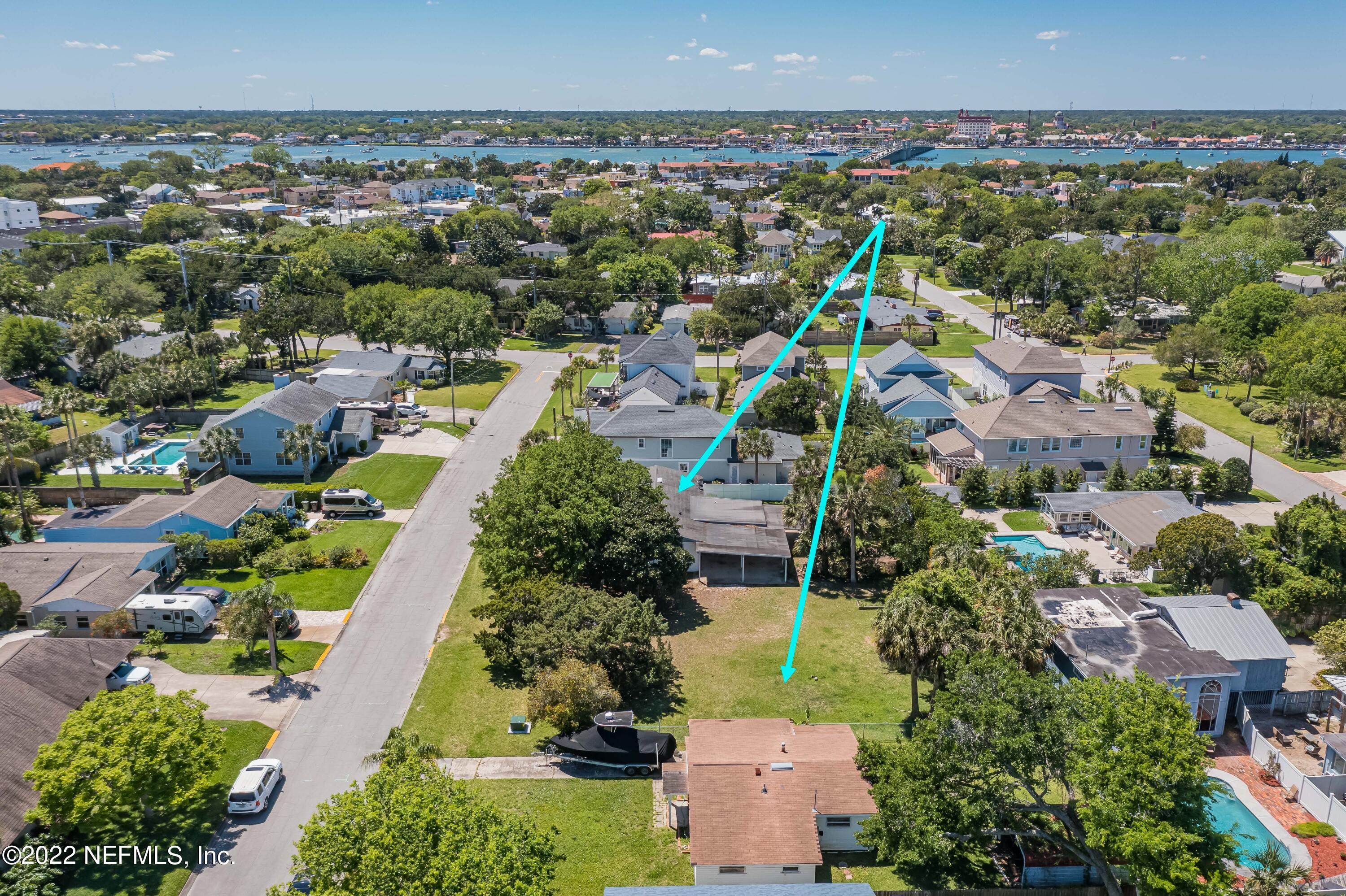 306 Ribault Street St. Augustine, FL 32080 - Photo 30 of 31 an aerial view of a house with a garden