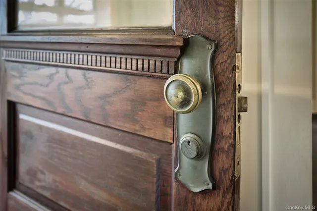 a close view of door lock