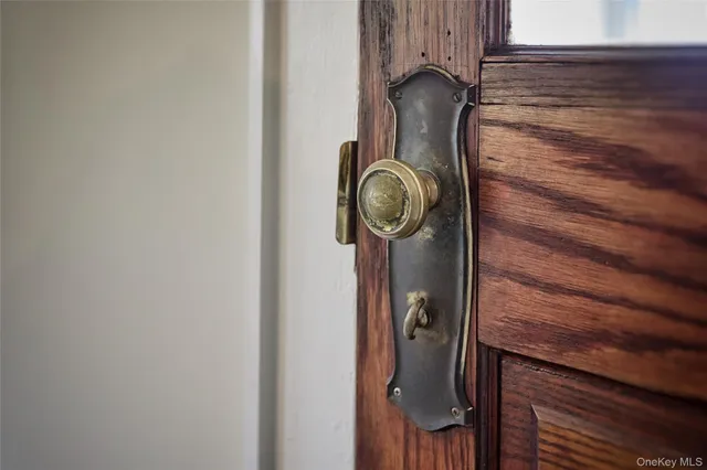 a close view of door lock