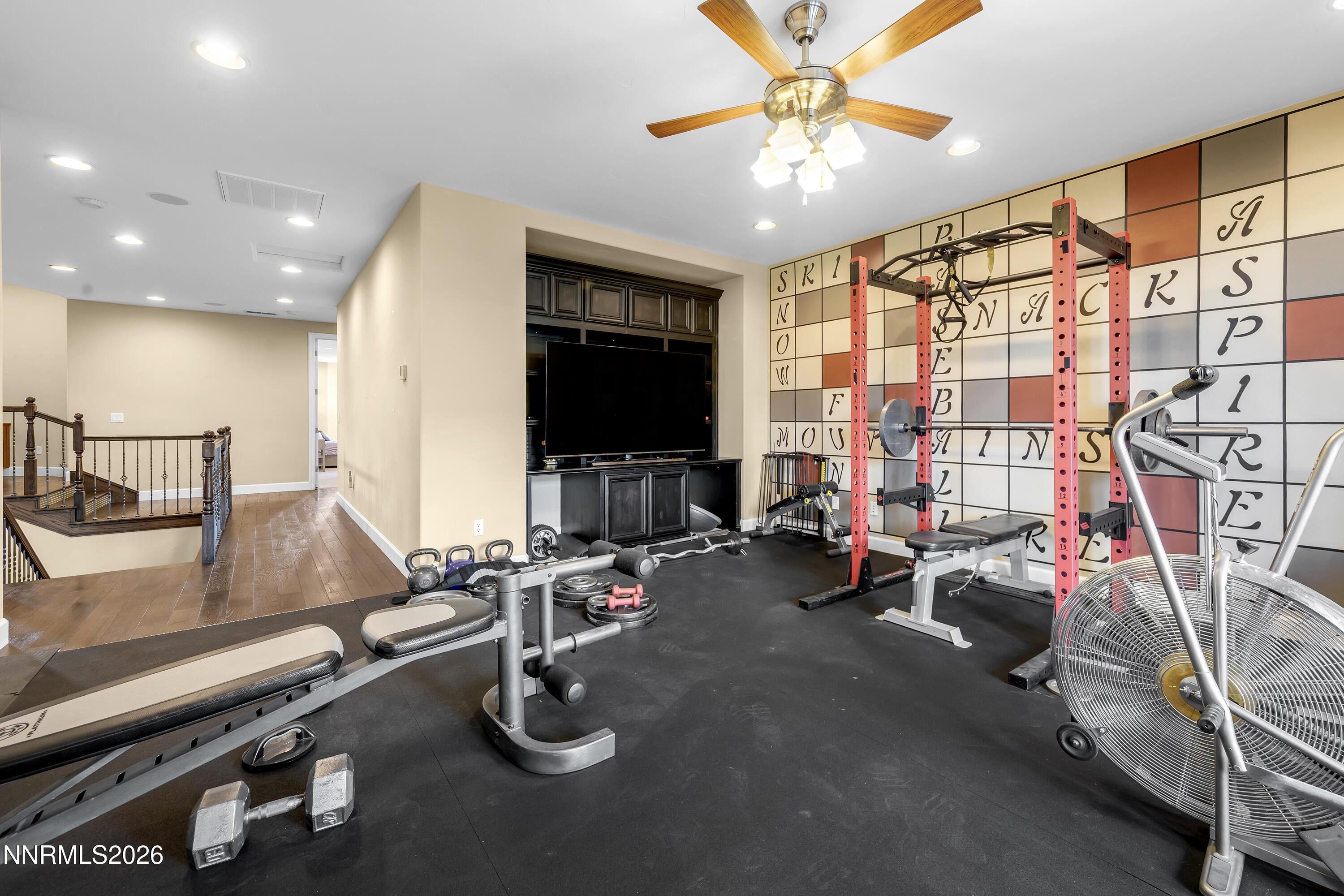 1898 Laurel Ridge Drive Reno, NV 89523 - Photo 54 of 87 a room with gym equipment and a large window