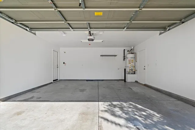 a view of a backyard with plants and a garden