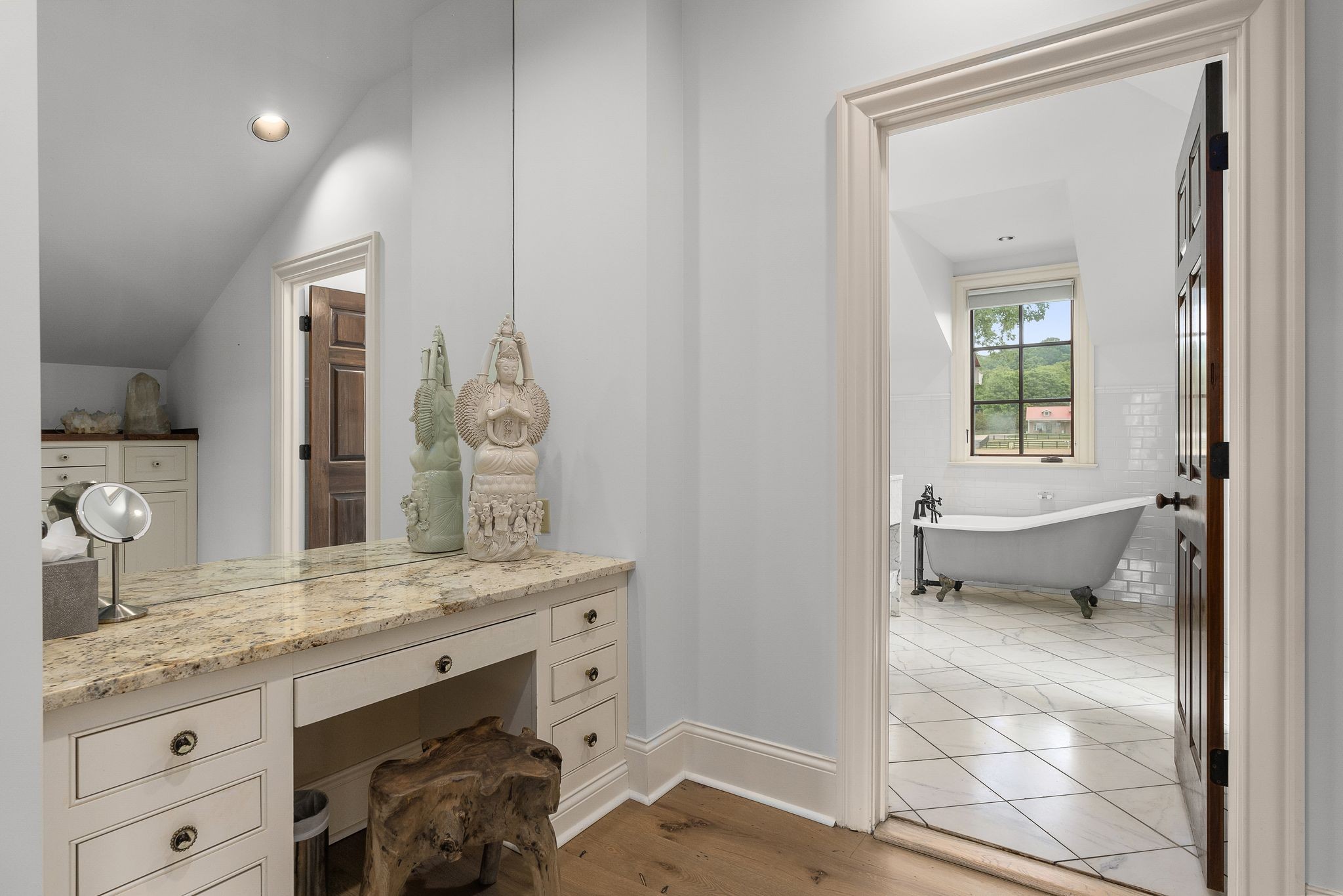 222 Arrowhead Road Franklin, TN 37069 - Photo 16 of 55 a bathroom with a granite countertop sink and a mirror