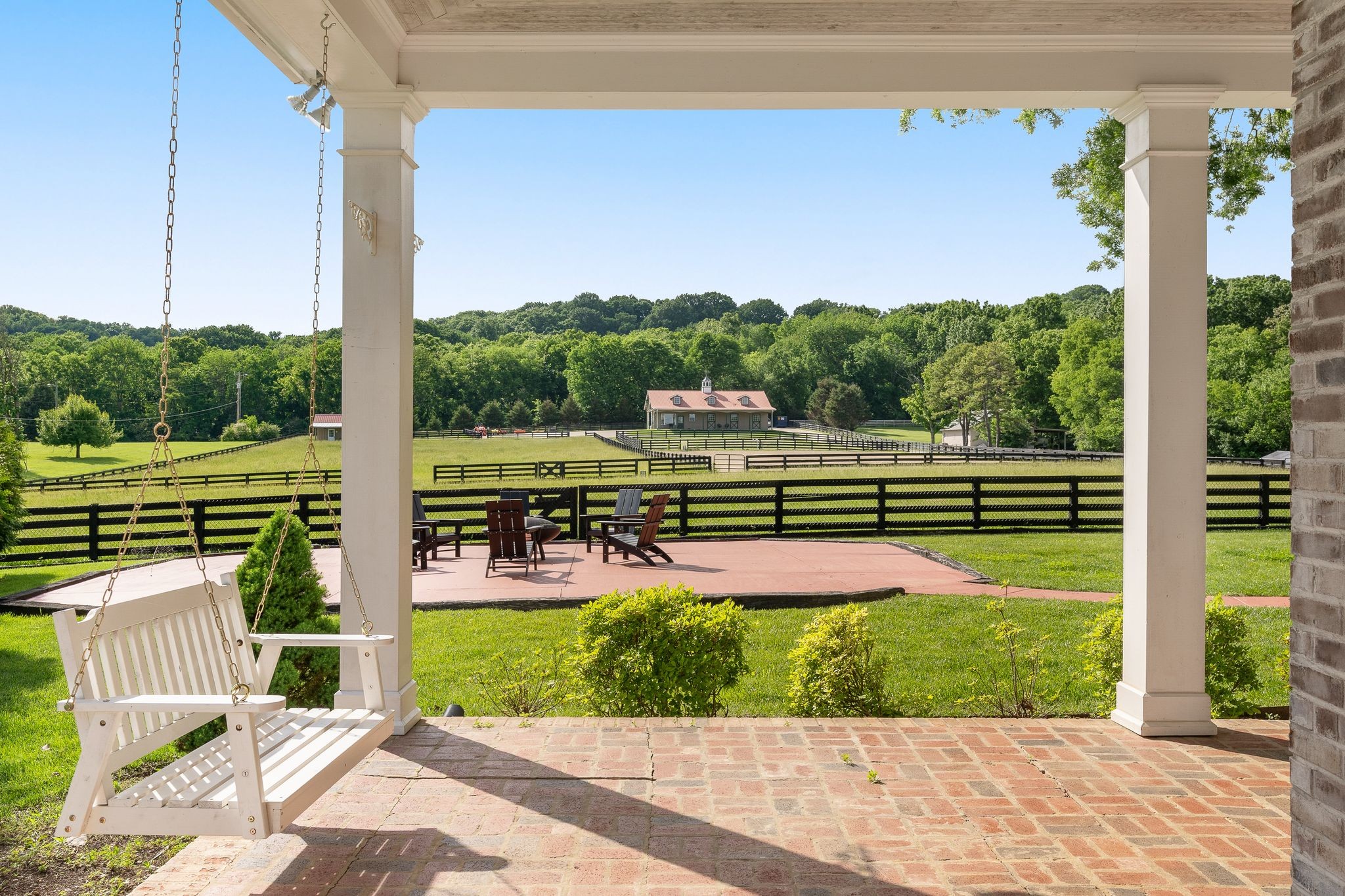 222 Arrowhead Road Franklin, TN 37069 - Photo 30 of 55 a view of a swimming pool with a porch