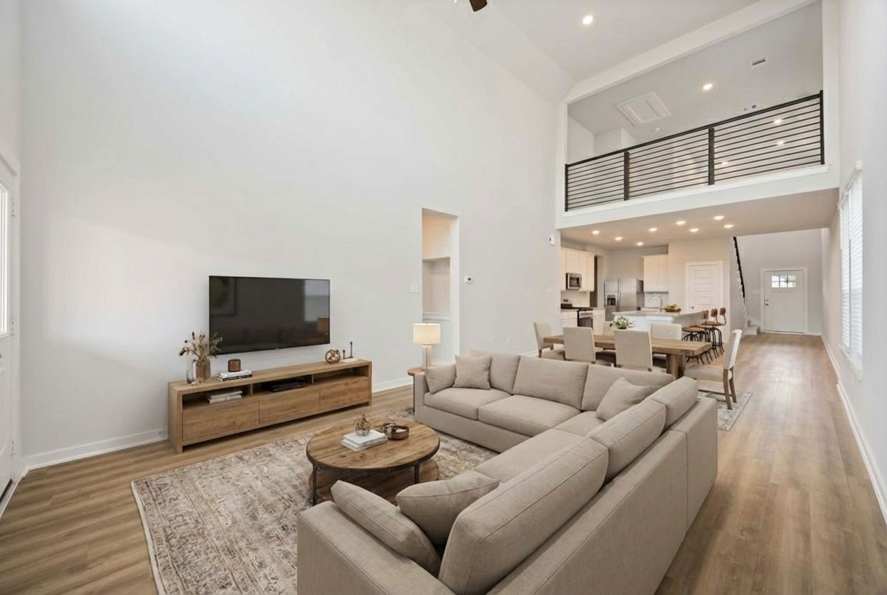 16874 Needlepoint Drive Conroe, TX 77302 - Photo 2 of 6 a living room with furniture and a flat screen tv