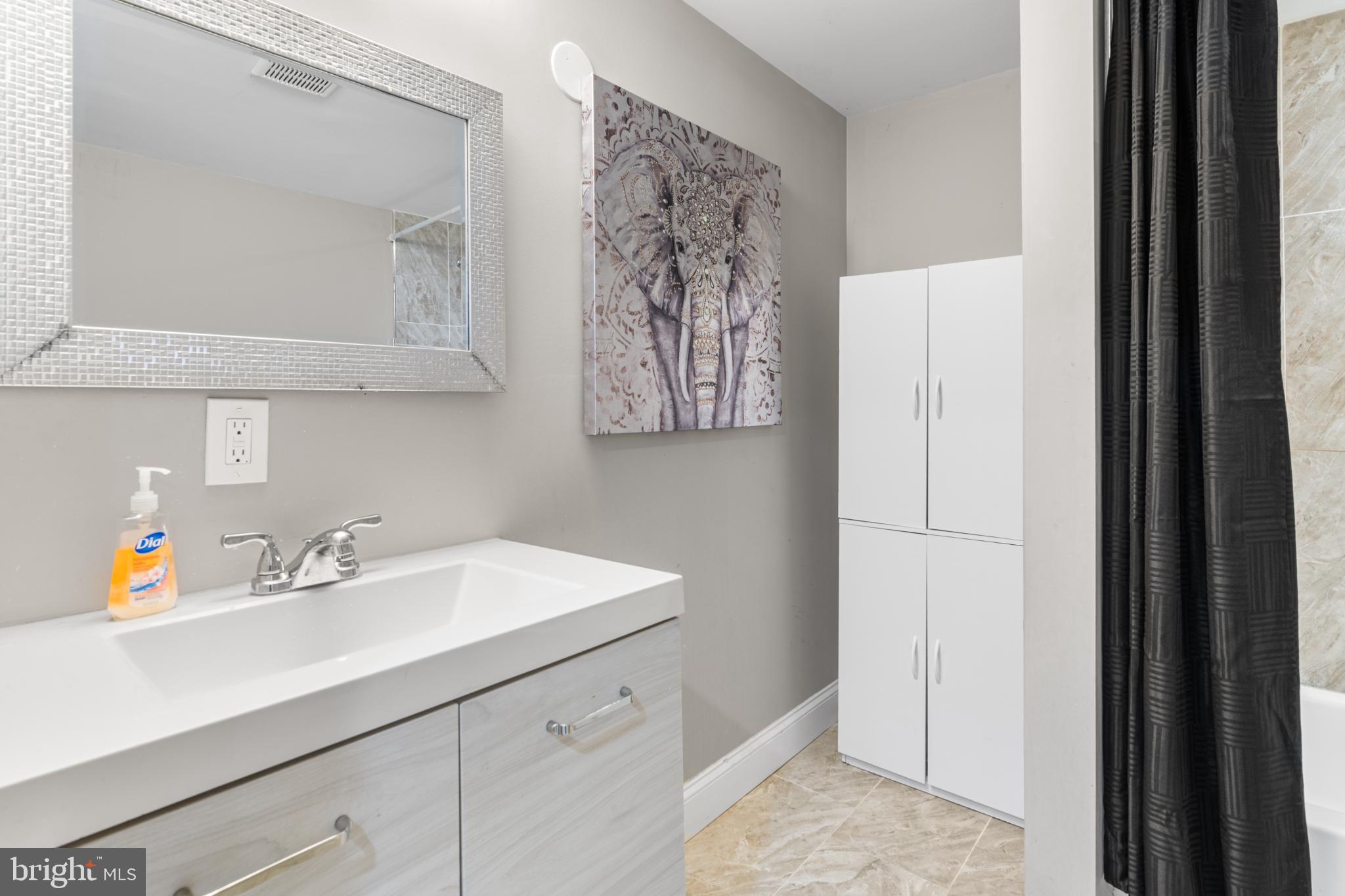 5219 West North Avenue Baltimore, MD 21207 - Photo 24 of 34 Lower Level bathroom with elegant decor accents.