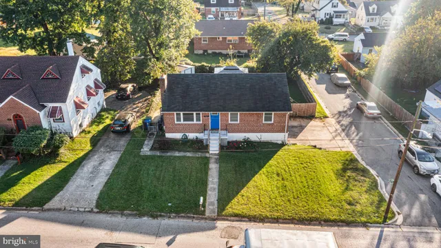 a aerial view of a house