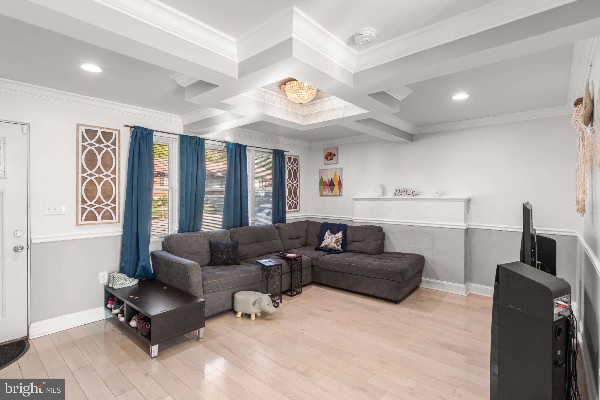 5219 West North Avenue Baltimore, MD 21207 - Photo 5 of 34 Coffered Ceilings and Recessed Lighting