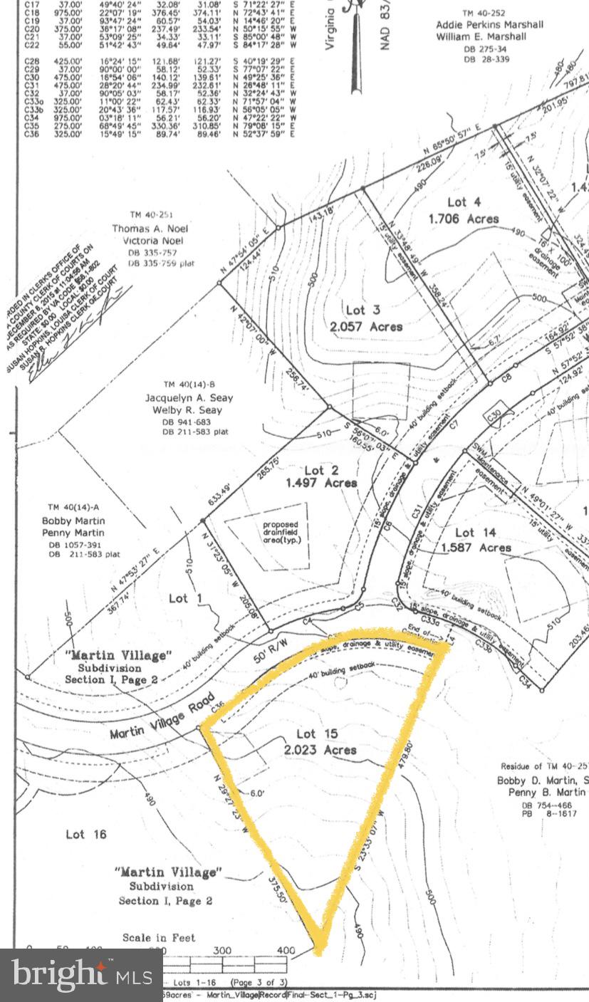 0 Weston Road Louisa, VA 23093 - Photo 3 of 3 Closer look of lot 15 on plat.