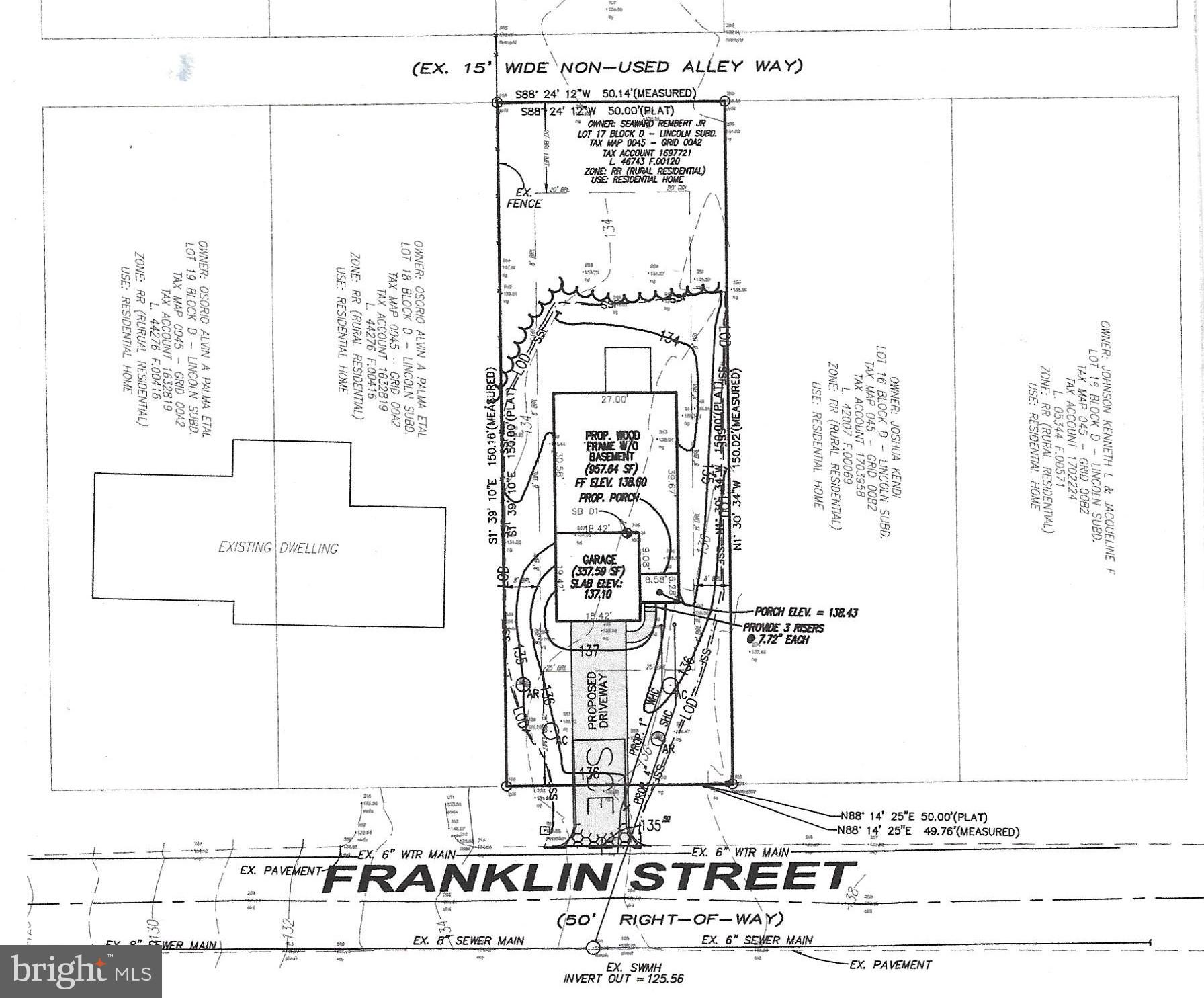Franklin Street Lanham, MD 20706 - Photo 2 of 4 Site Plan prepared by engineering firm