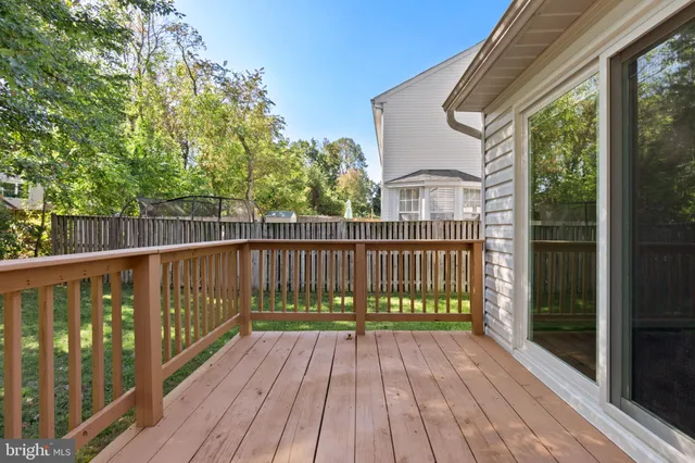 a view of a wooden deck
