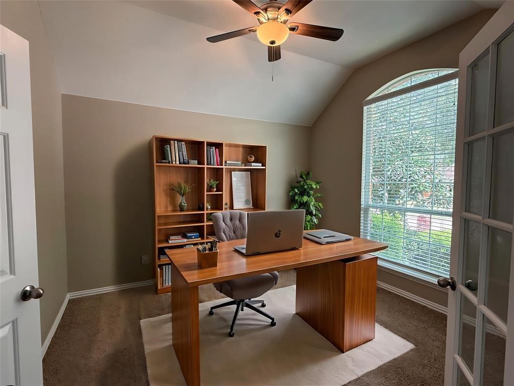 108 Cole Street Forney, TX 75126 - Photo 17 of 39 a view of a workspace with furniture and a window