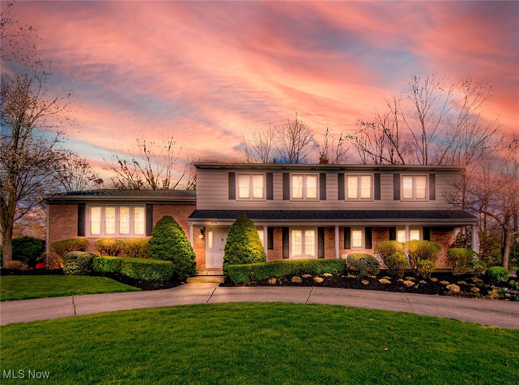 3375 Bancroft Road Akron, OH 44333 - Photo 38 of 45 Twilight view of the front exterior of the home.