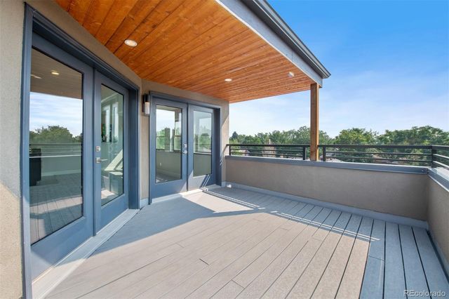 a balcony view with a ocean view