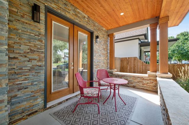 a outdoor space with chairs