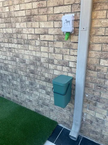 a view of a backyard with a small cabin
