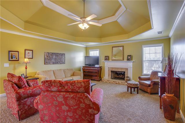 3049 Romain Trail Spring Hill, TN 37174 - Photo 14 of 20 Bonus Room with Fireplace and Tray Ceiling.( There are 2 Fireplaces 3 Tray Ceilings in this house!)