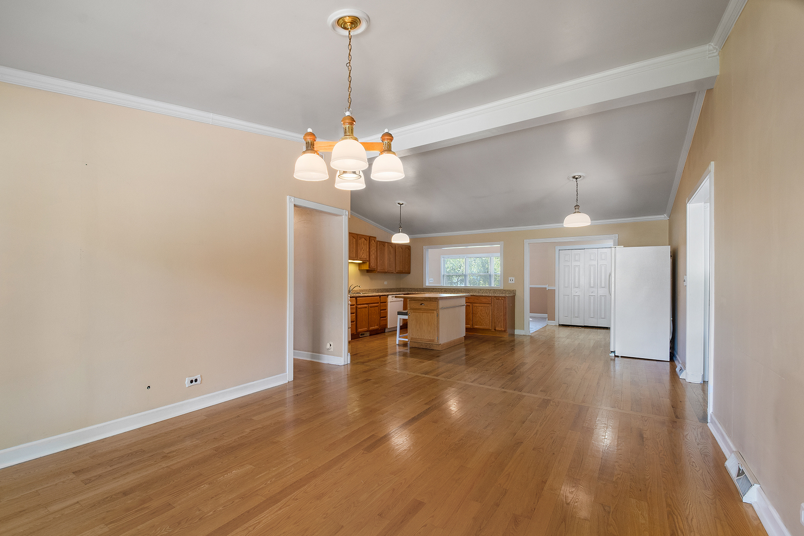 2305 Fulle Street Rolling Meadows, IL 60008 - Photo 5 of 15 a view of a kitchen with a sink and dishwasher with wooden floor
