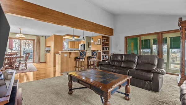 a living room filled with furniture