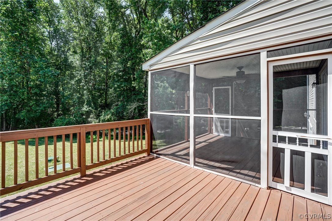 5221 Windsor Road Sandston, VA 23150 - Photo 29 of 38 Deck adjacent to Screened Porch