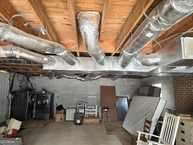 a view of storage and utility room