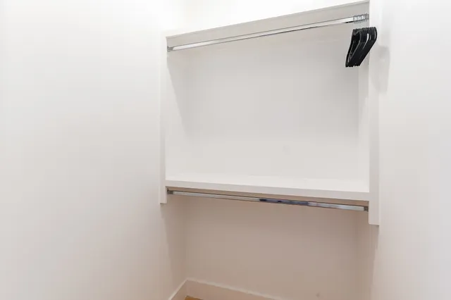 a close view of closet