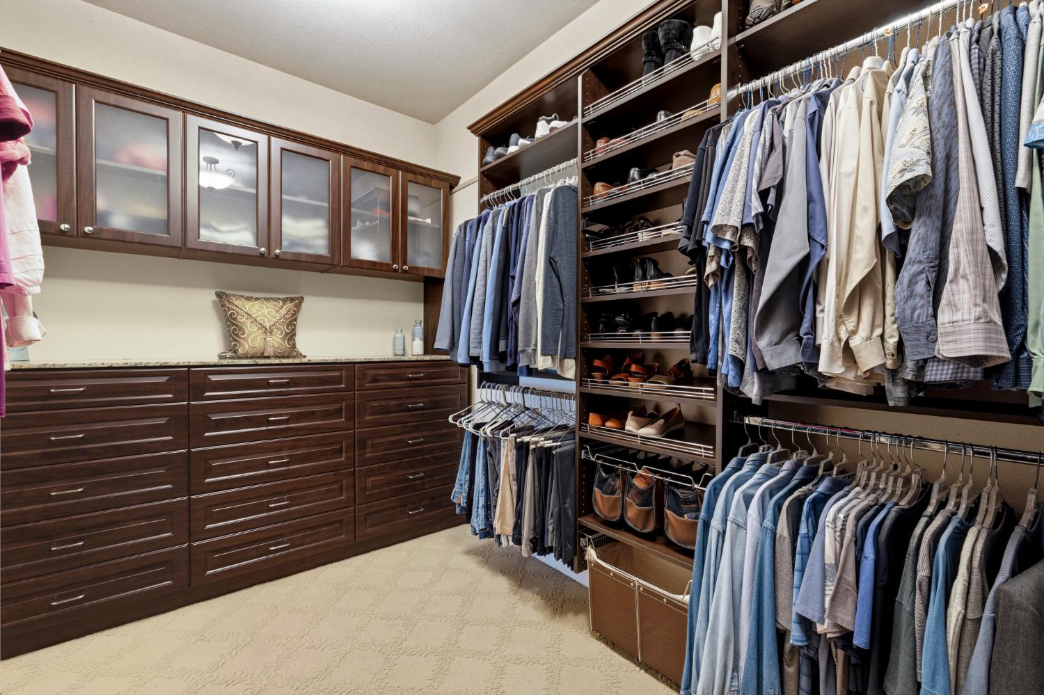 5869 Granite Hills Drive South Granite Bay, CA 95746 - Photo 28 of 66 a view of walk in closet with clothes and shoes