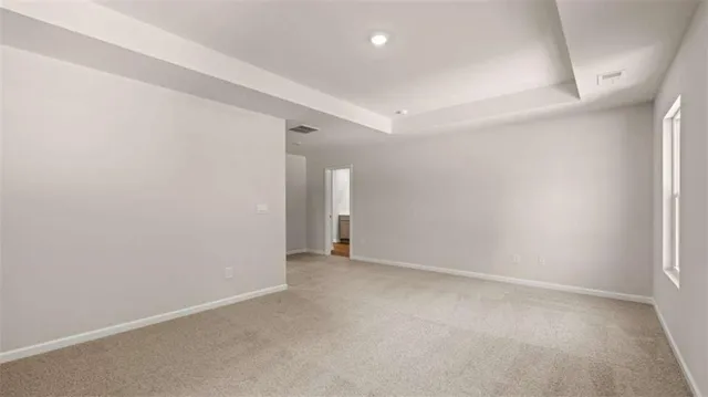 an empty room with an entryway