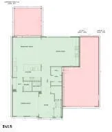 a view of a swimming pool with outdoor seating