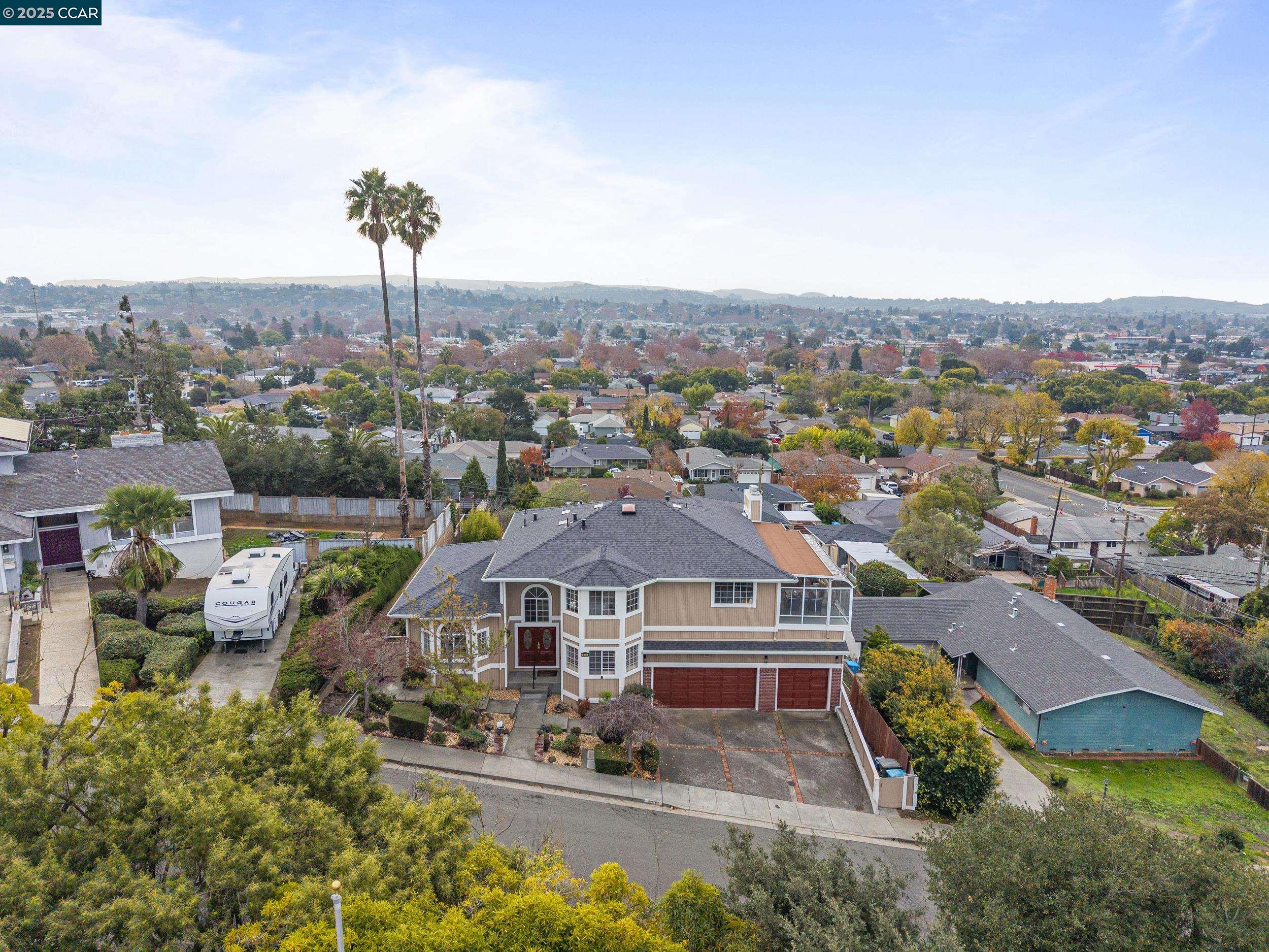 419 Clark Drive Vallejo, CA 94591 - Photo 35 of 39 an aerial view of a house with a garden