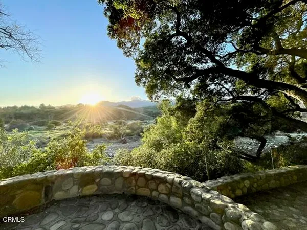 a view of an outdoor space with mountain view