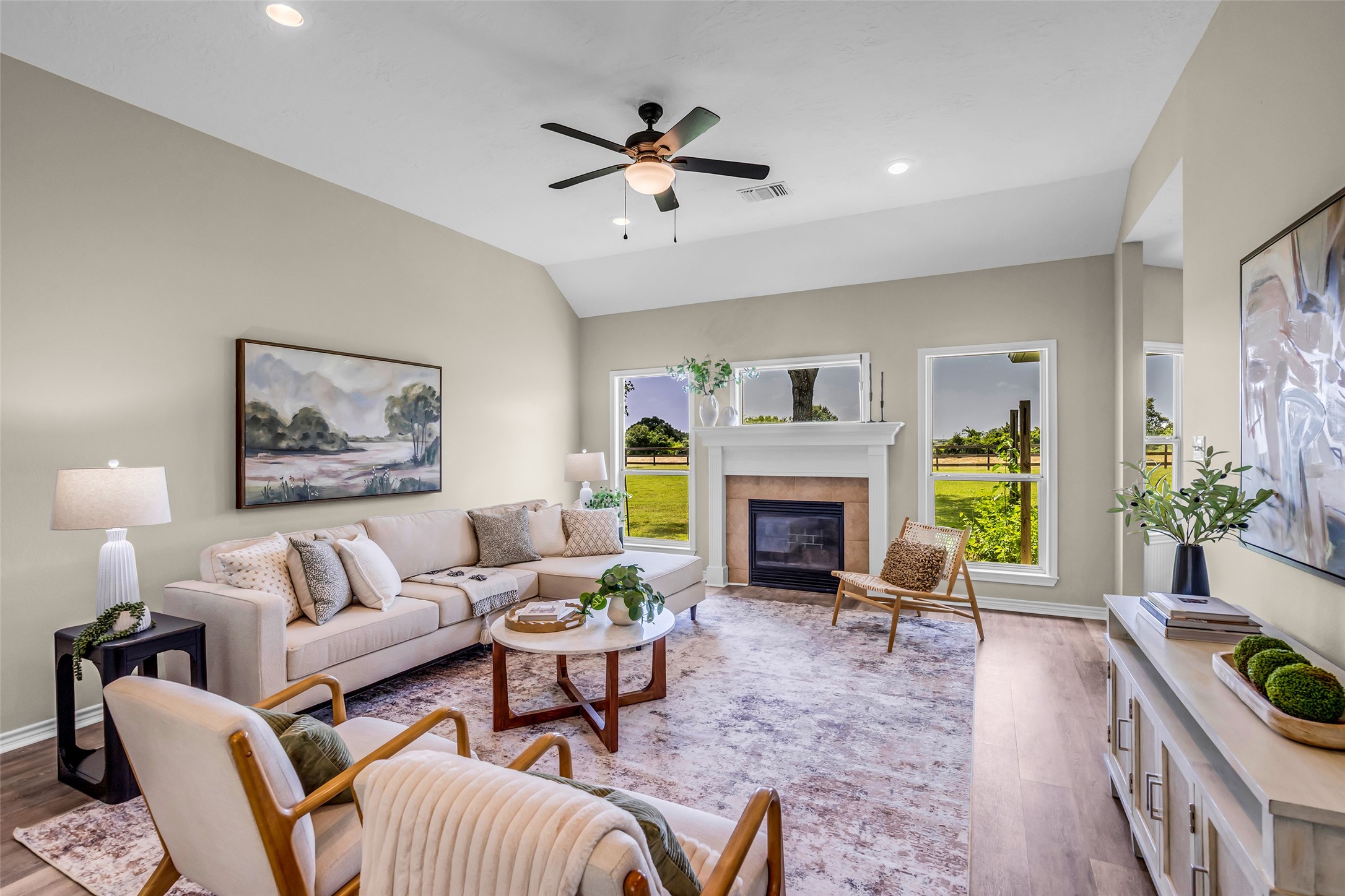 1075 Harrisburg Road Brenham, TX 77833 - Photo 13 of 48 Updated floors in the living room for a sleek look